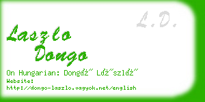 laszlo dongo business card